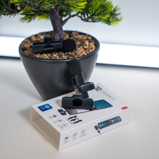 Безжични микрофони K9 – 2 броя, с Type-C и Lightning адаптер