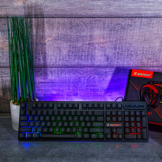 Геймърски комплект JERTECH VICTORY CT4‑01 – клавиатура, мишка, слушалки и пад