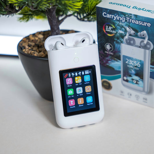 Безжични слушалки с дисплей и тъчскрийн + светкавица и екстри – Върховно аудио изживяване с иновативен стил