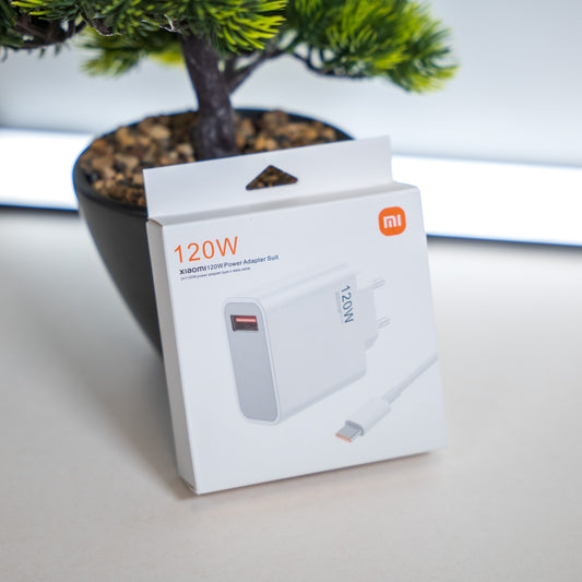 Зарядно + кабел Xiaomi 120W – ултимативна мощност за светкавично зареждане