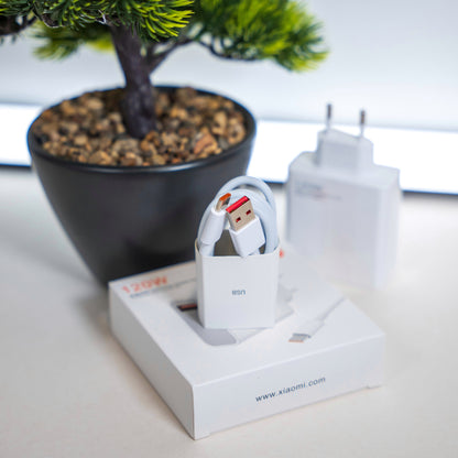 Зарядно + кабел Xiaomi 120W – ултимативна мощност за светкавично зареждане