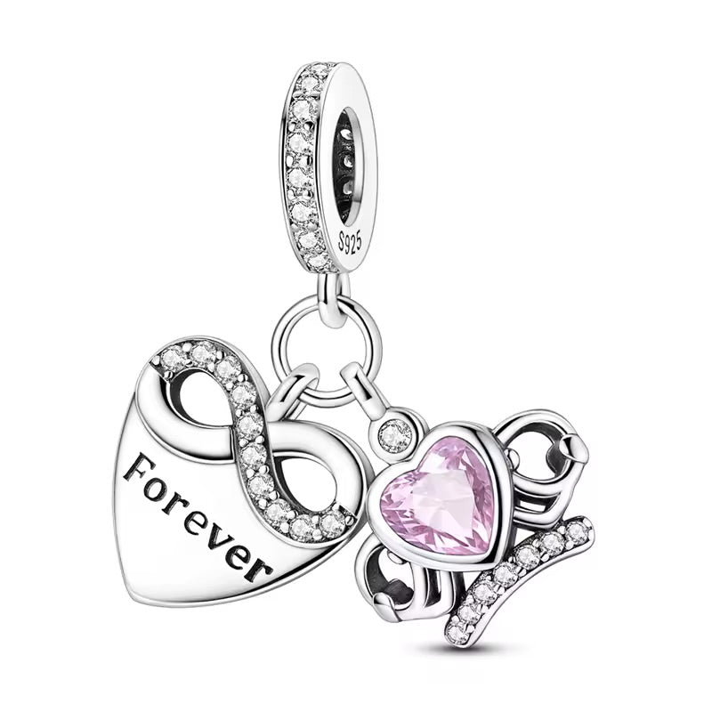 Висулка за гривна „Forever – безкрайност и сърце“ тип “Pandora”  номер:34