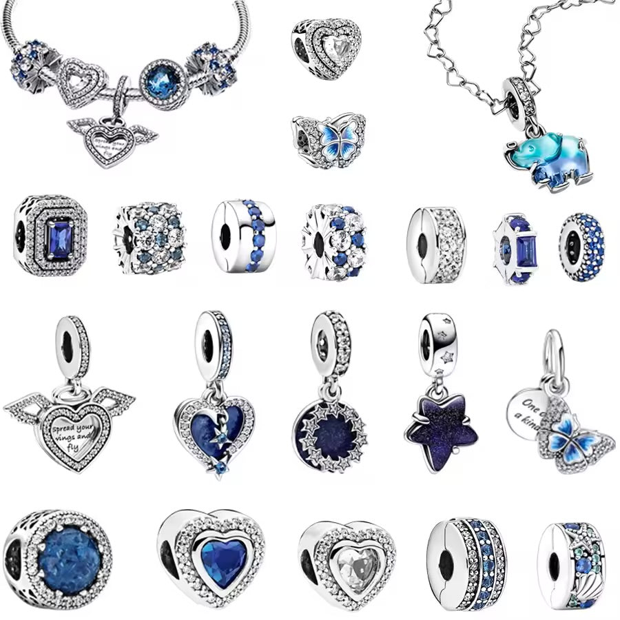 Висулка за гривна „Сияйна синя пеперуда“ тип “Pandora” номер:45