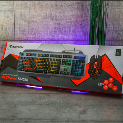 Жична механична клавиатура+мишка JERTECH KM950